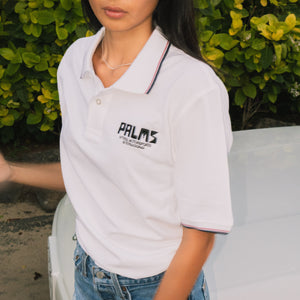 Old School PALMS Polo White