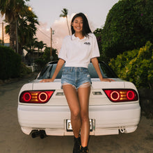 Load image into Gallery viewer, Old School PALMS Polo White